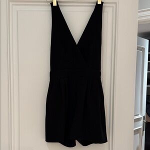 Maje Black V Neck Backless Romper